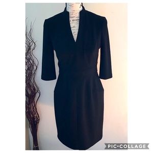 ADRIANNA PAPELL sexy sleeved little black dress